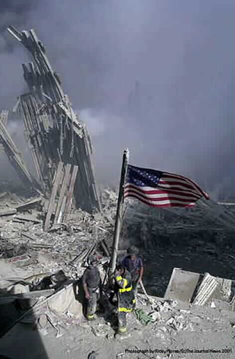 Firemen Amid WTC Rubble