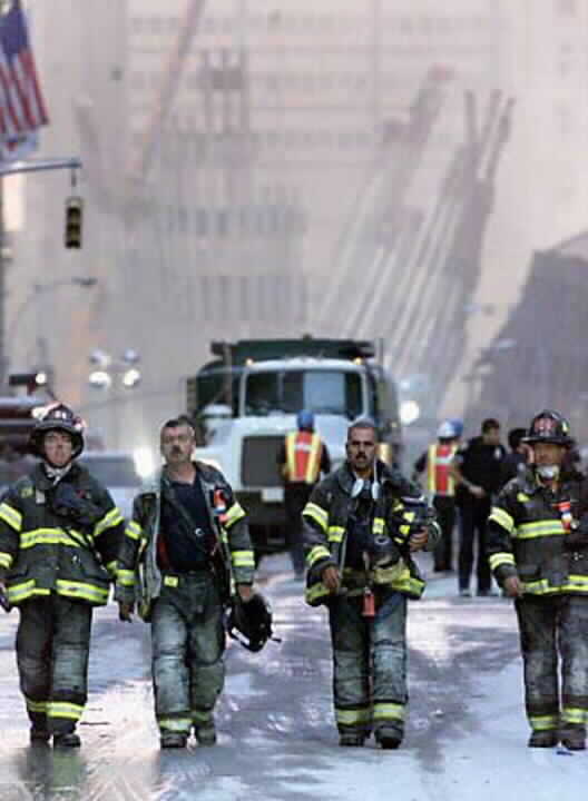 Firemen Amid WTC Rubble